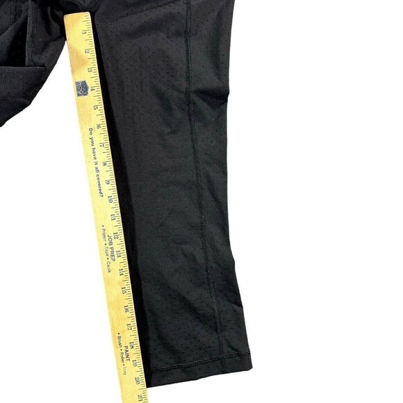 Lululemon Leggings Womens 2 Black Gather Crow Crop II Shine Dot Black Activewear - Picture 12 of 14